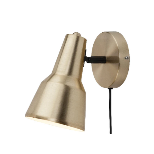 It's About Romi Wandlamp ijzer Valencia b.22 x h.20cm/kap dia.12,5xh.20cm, goud